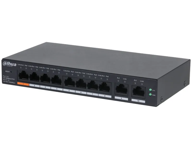 DAHUA CS4010-8ET-60 10-Port Cloud Managed Desktop Switch with 8-Port PoE  Slika 2