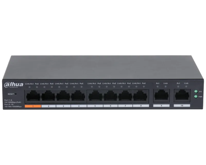 DAHUA CS4010-8ET-60 10-Port Cloud Managed Desktop Switch with 8-Port PoE  Slika 1
