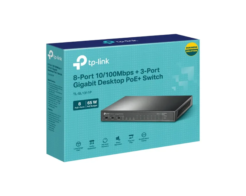 TP-LINK TL-SL1311P POE SWITCH 8PORTA+2GIG.  Slika 6