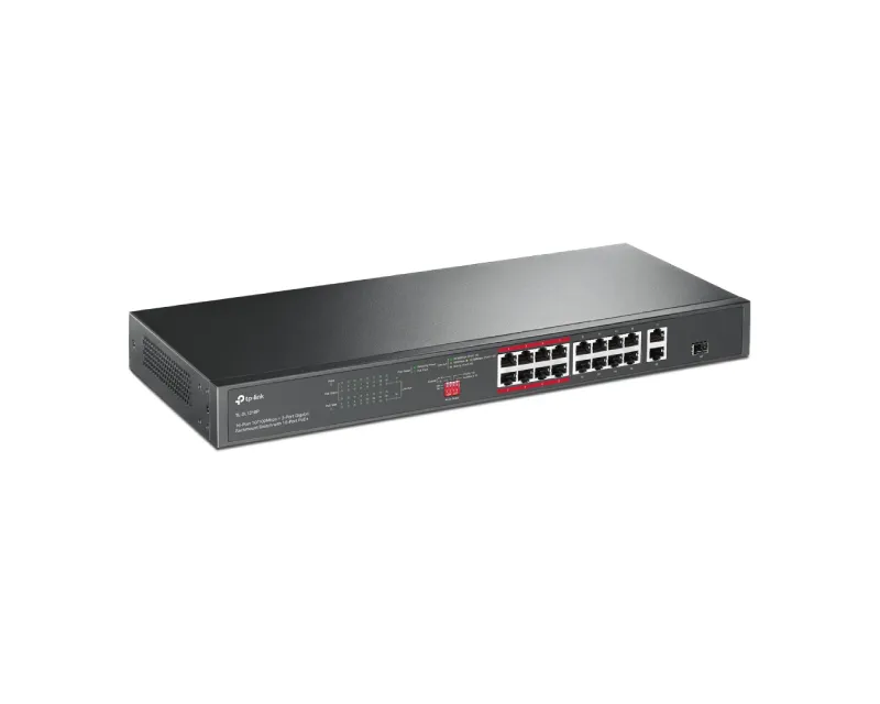 TP-LINK TL-SL1218P POE 16 PORTA 10/100MBS + 2GIG LAN  Slika 2