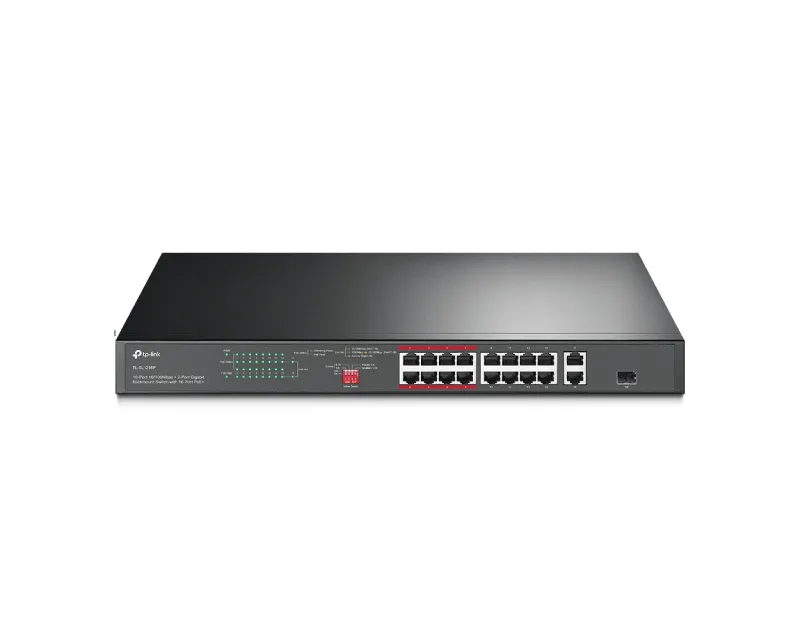 TP-LINK TL-SL1218P POE 16 PORTA 10/100MBS + 2GIG LAN  Slika 1