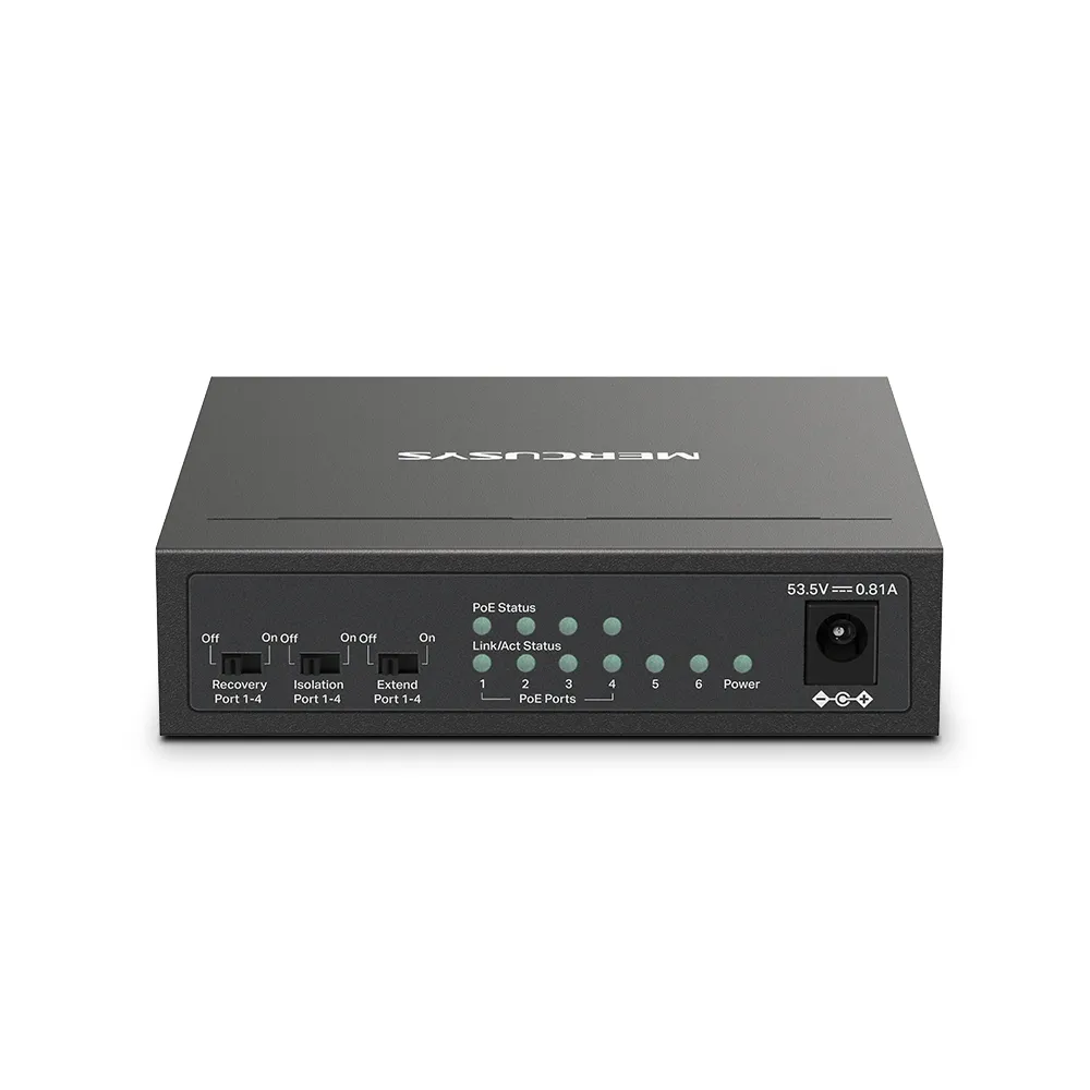 MERCUSYS MS106LP(UN) 6-Port 10/100Mbps Desktop Switch with 4-Port PoE+  Slika 3