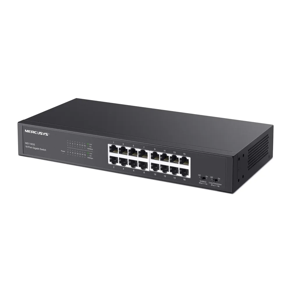 MERCUSYS MS116GS(UN) 16-Port Gigabit Desktop/Rackmount Switch  Slika 3