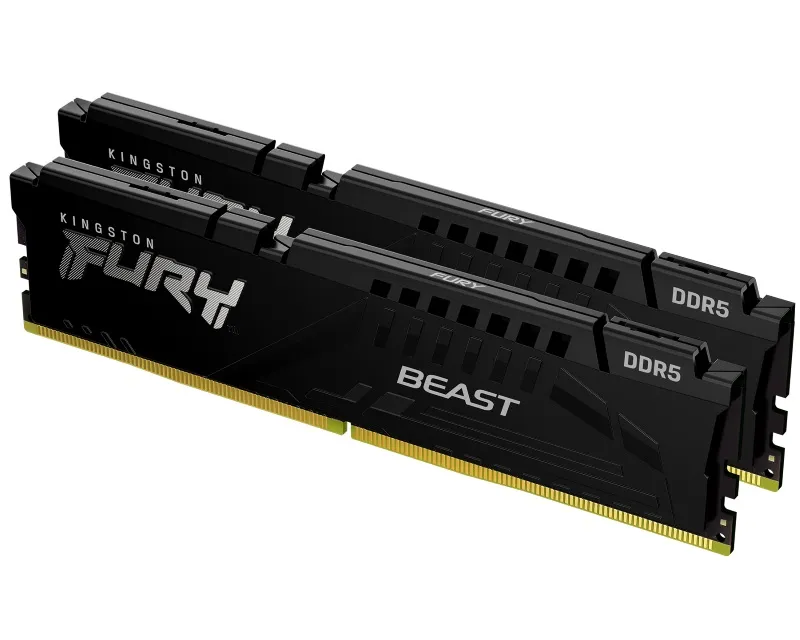KINGSTON DIMM DDR5 64GB (2x32GB kit) 5200MT/s KF552C40BBK2-64 Fury Beast black XMP Slika 1