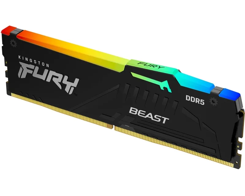 KINGSTON DIMM DDR5 16GB 5600MT/s KF556C40BBA-16 Fury Beast Black RGB XMP Slika 2