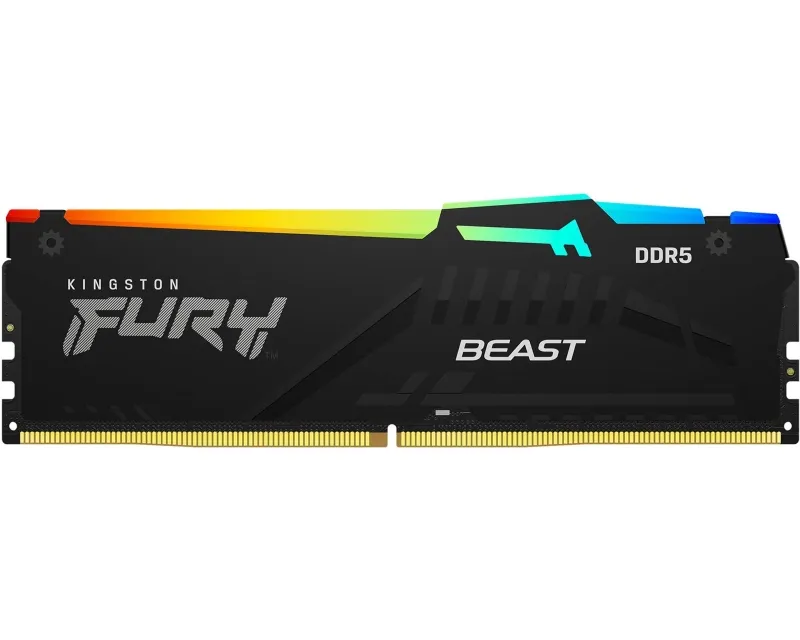 KINGSTON DIMM DDR5 16GB 5600MT/s KF556C40BBA-16 Fury Beast Black RGB XMP Slika 1