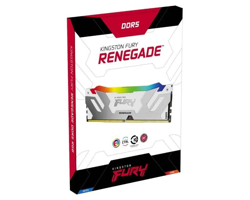 KINGSTON DIMM DDR5 16GB 7200MT/s KF572C38RWA-16 Fury Renegade RGB White XMP Slika 3