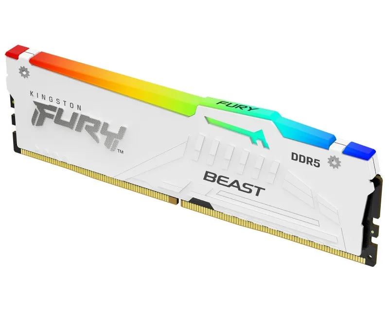 KINGSTON DIMM DDR5 32GB 6000MT/s KF560C36BWEA-32 FURY Beast RGB White EXPO  Slika 1