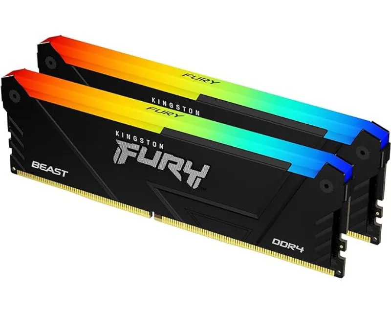 KINGSTON DIMM DDR4 64GB (2x32GB kit) 3600MT/s KF436C18BB2AK2/64 Fury Beast Black RGB  Slika 3