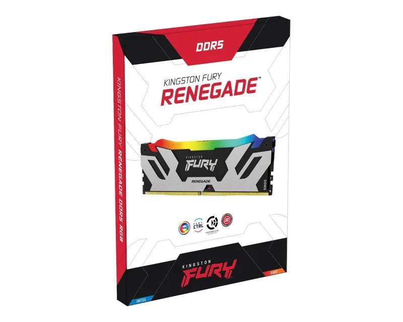 KINGSTON DIMM DDR5 32GB (2x16GB kit) 7600MT/s KF576C38RSAK2-32 FURY Renegade Silver RGB XMP Slika 3