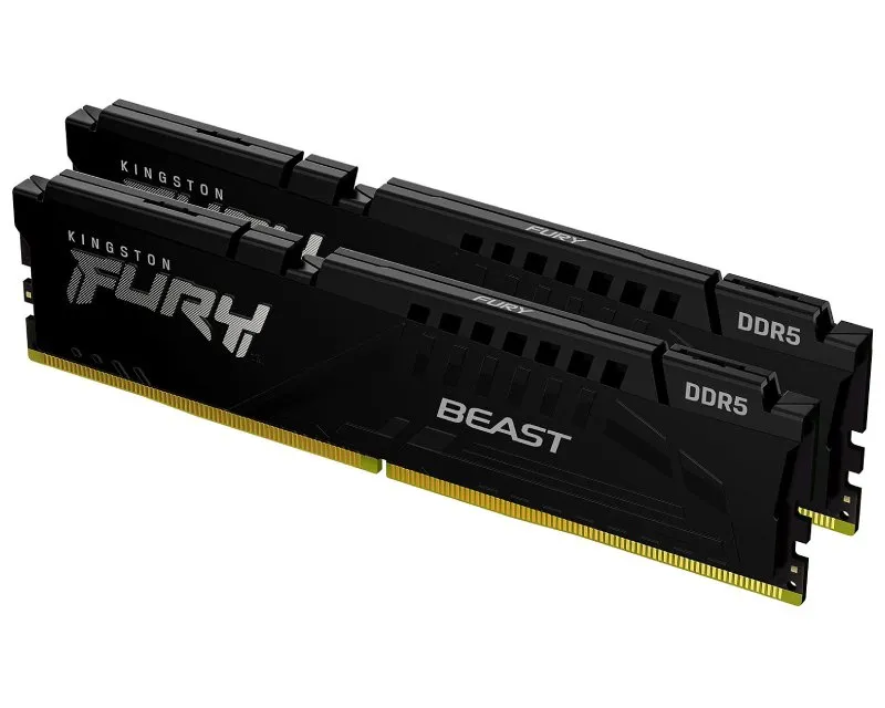 KINGSTON DIMM DDR5 32GB (2x16GB kit) 6800MT/s KF568C34BBK2-32 FURY Beast Black XMP Slika 1