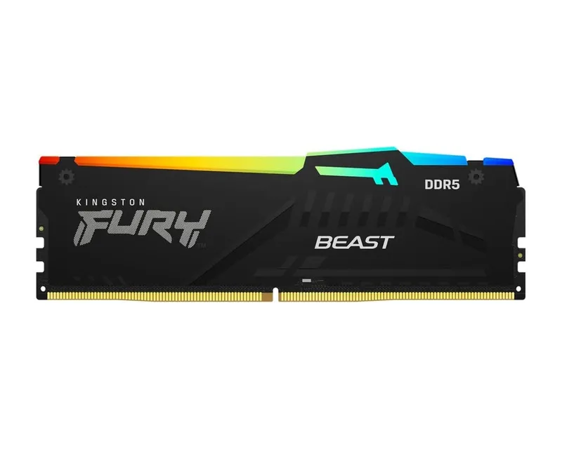 KINGSTON DIMM DDR5 128GB (4x32GB kit) 5200MT/s KF552C40BBAK4-128 FURY Beast Black RGB XMP Slika 2