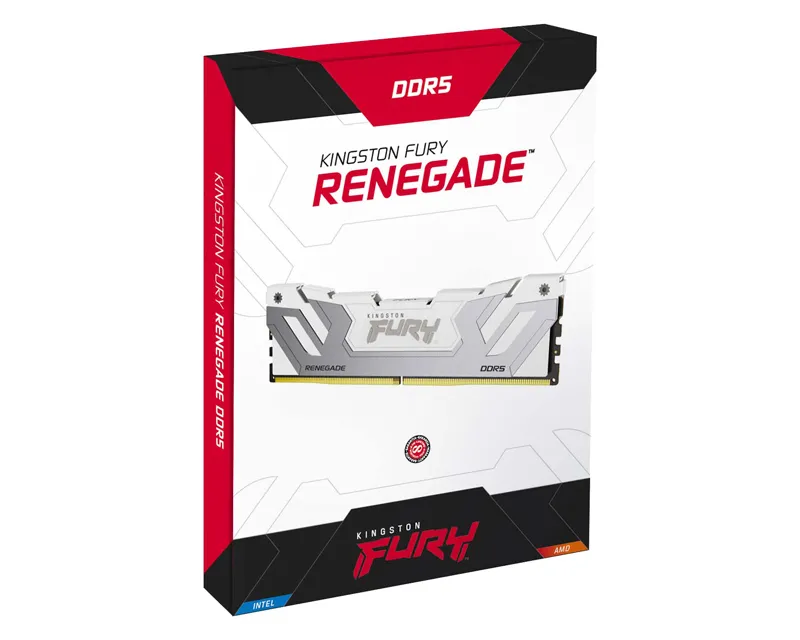 KINGSTON CUDIMM DDR5 24GB 8400MT/s KF584CU40RW-24 FURY Renegade White XMP Slika 3