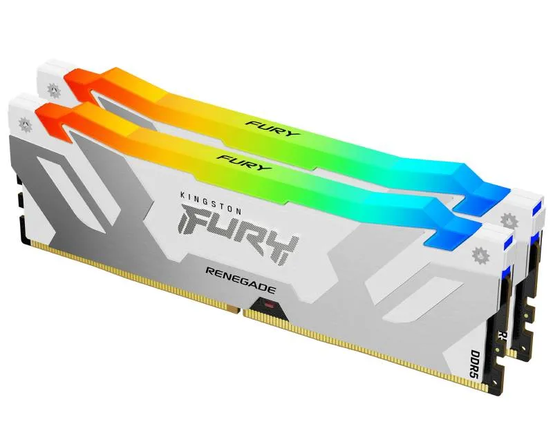 KINGSTON CUDIMM DDR5 48GB (2x24GB kit) 8400MT/s KF584CU40RWAK2-48 FURY Renegade White RGB XMP Slika 1