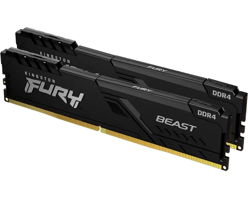KINGSTON DIMM DDR4 16GB (2x8GB kit) 3600MT/s KF436C17BBK2/16 Fury Beast Black  Slika 1