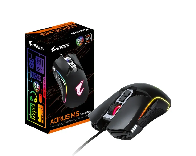 GIGABYTE AORUS M5 Optical Gaming crni miš Slika 6