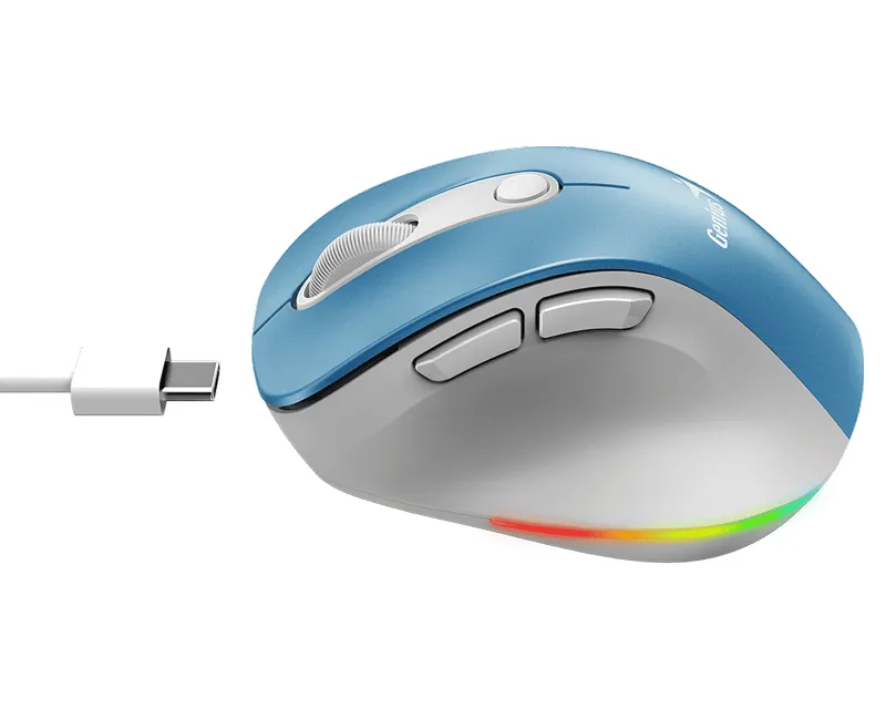 GENIUS Ergo 9000S Pro Light Blue USB Bežični plavi miš Slika 3