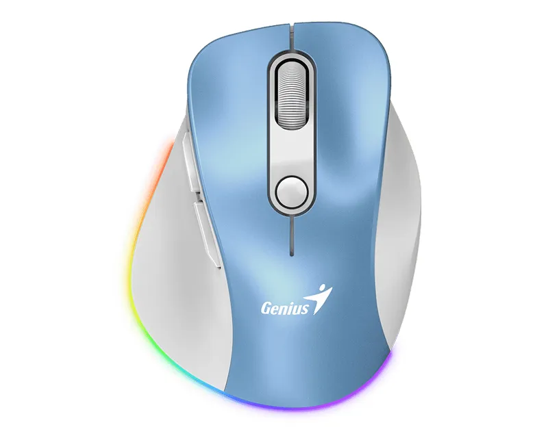 GENIUS Ergo 9000S Pro Light Blue USB Bežični plavi miš Slika 1