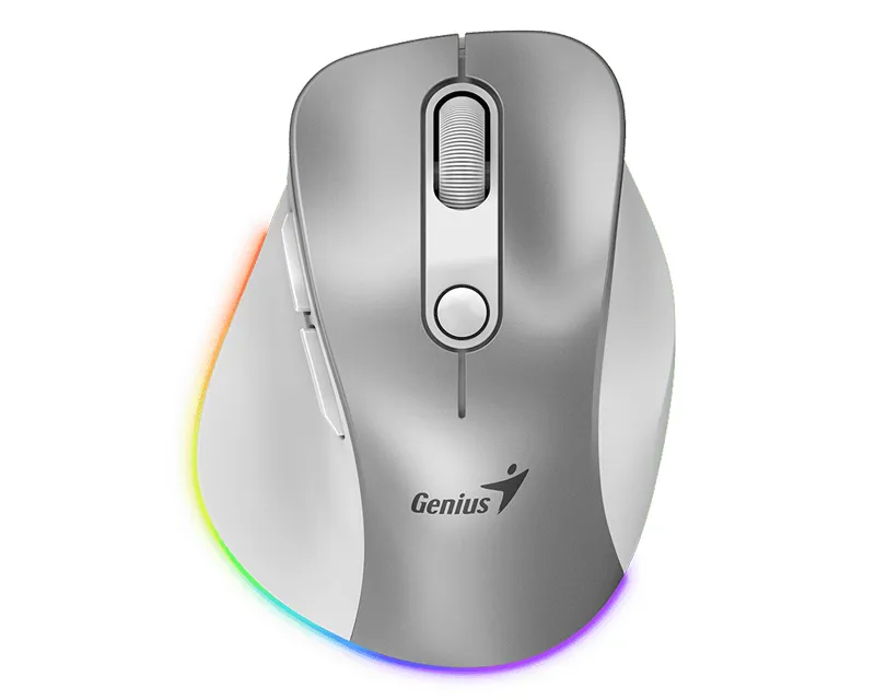 GENIUS Ergo 9000S Pro Silver USB Bežični sivi miš Slika 1