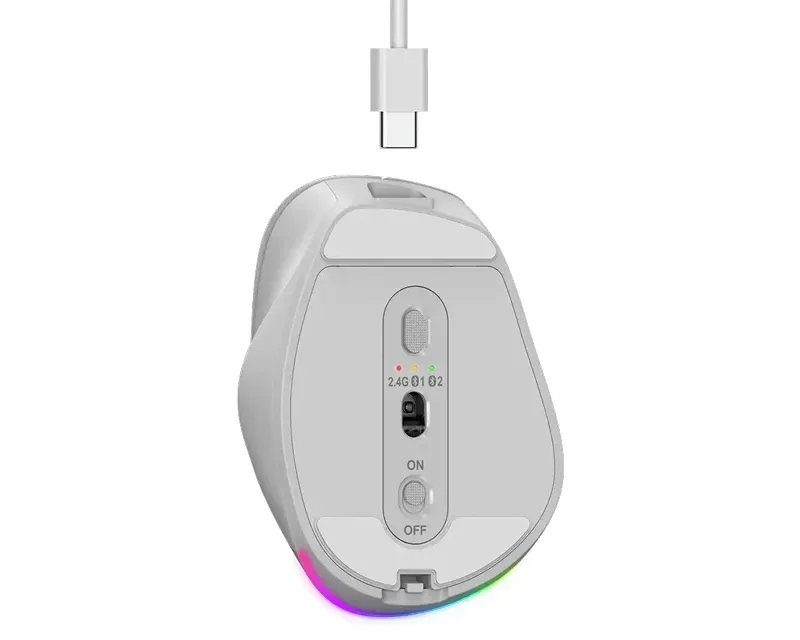 GENIUS Ergo 9000S Pro Pearl White USB Bežični Pine Wood miš Slika 4