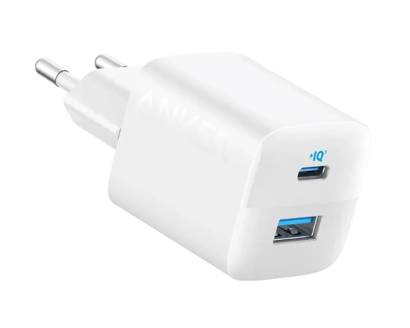 ANKER 323 33W USB-C zidni punjač 2-porta (USB-A i USB-C), beli Slika 1