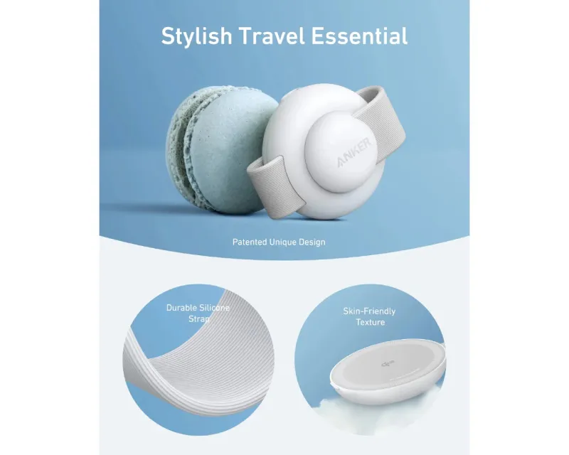 ANKER MagGo Bežični 3u1 sklopivi punjač beli Slika 5