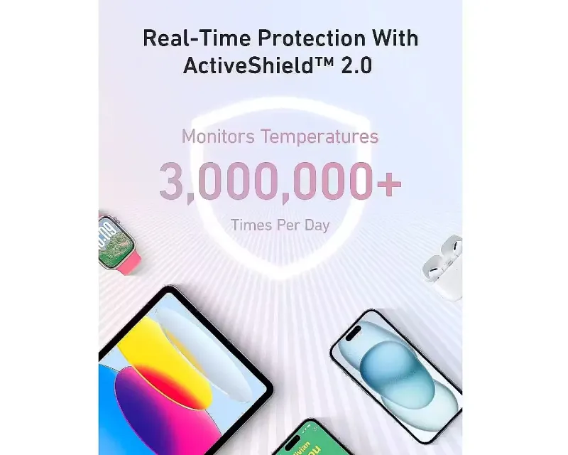 ANKER 20000mAh, 30W, sa ugrađenim USB-C kablom, Power Bank beli Slika 3