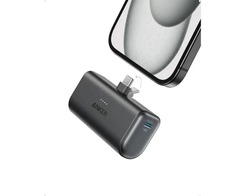 ANKER Nano 5000mAh, 22.5W, sa ugrađenim USB-C konektorom, Power Bank crni  Slika 1