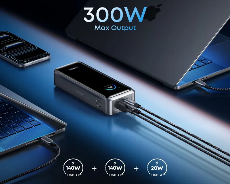 ANKER Prime 26250mAh, 300W, Power Bank crni  Slika 3