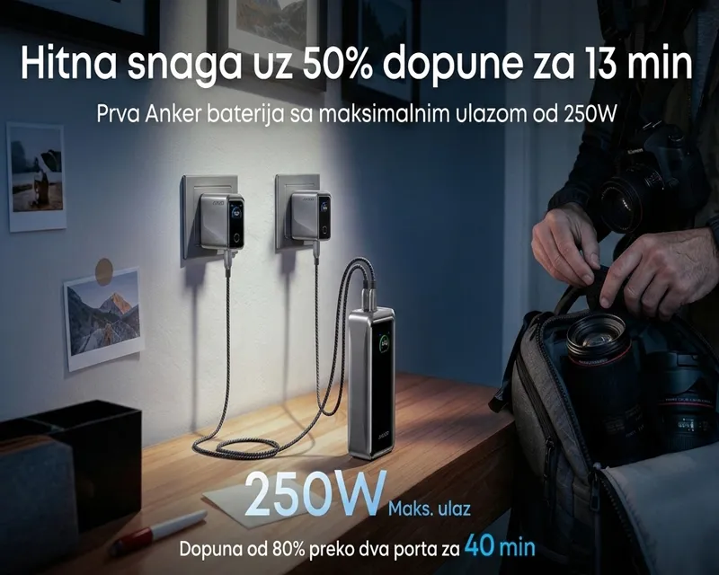 ANKER Prime 26250mAh, 300W, Power Bank crni  Slika 5