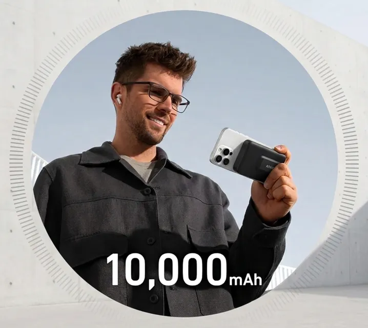 ANKER MagGo 10000mAh, 27W, bežični power bank, crni  Slika 7