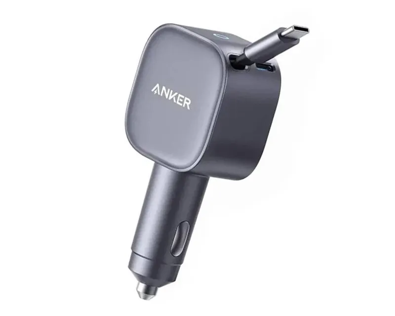 ANKER Nano 75W, sa ugrađenim USB-C kablom na izvlačenje i USB-C portom, auto punjač  Slika 2