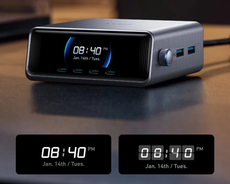 ANKER Prime 250W GaN stoni brzi punjač, 6-portova (4x USB-C, 2x USB-A) srebrni  Slika 2