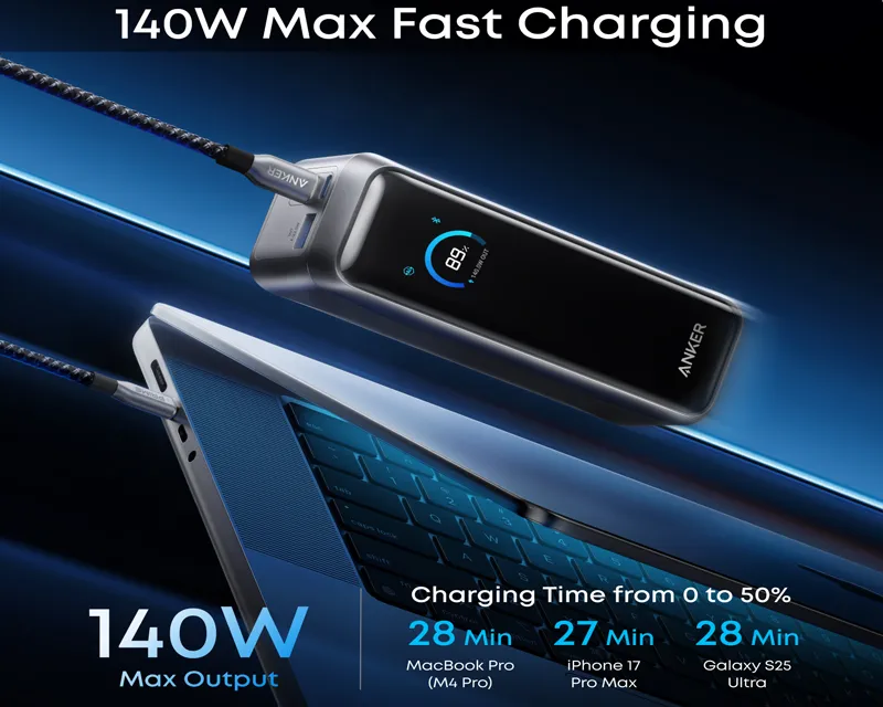 ANKER Prime 20000mAh, 220W, Power Bank crni  Slika 4