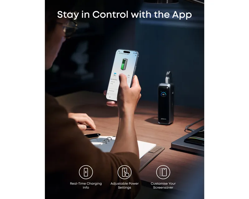 ANKER Prime 20000mAh, 220W, Power Bank crni  Slika 7