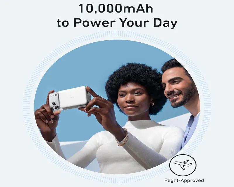 ANKER MagGo 10000mAh, 15W, magnetno bežični power bank, beli Slika 7