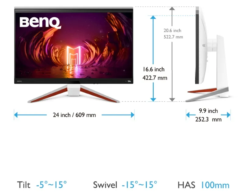 BENQ MOBIUZ 27 inča EX2710U LED 4K IPS 144Hz Gaming monitor beli Slika 8