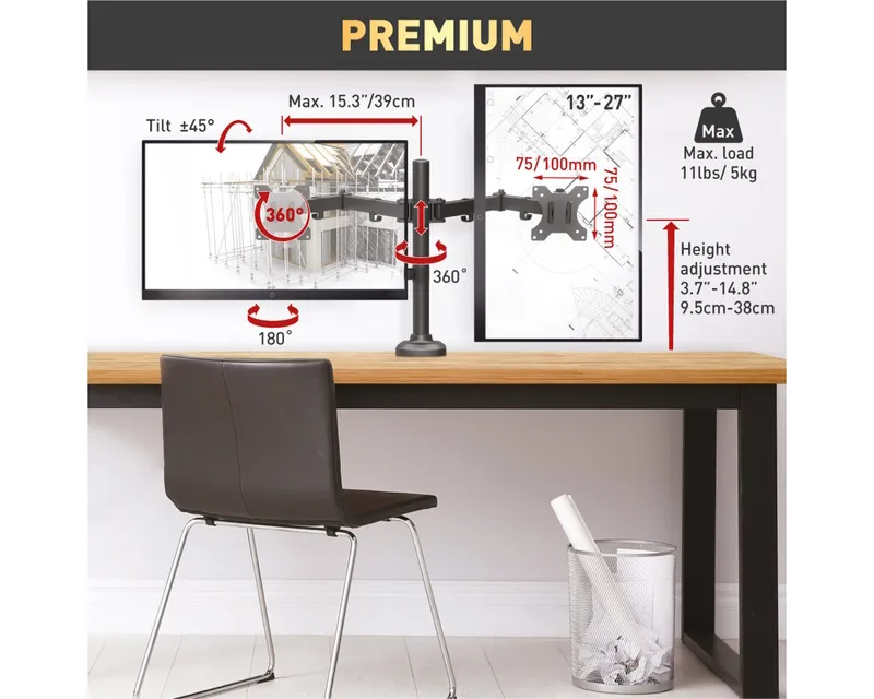 BARKAN M142T stoni nosač za monitore 13-32 inča Slika 2