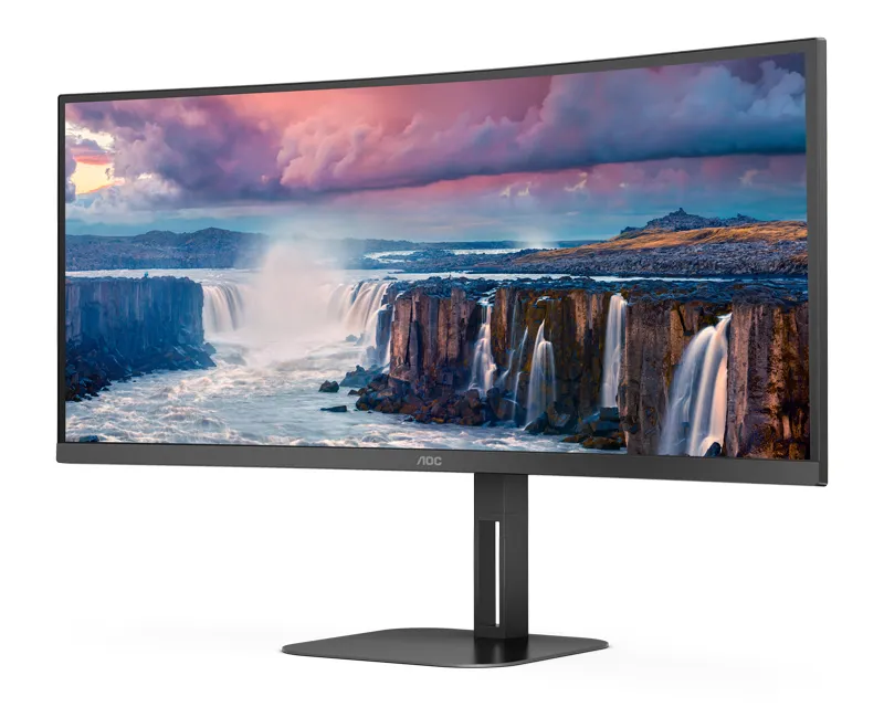 AOC 34 inča CU34V5C/BK UWQHD 3440x1440 100 Hz USB-C 65W zakrivljeni monitor Slika 2