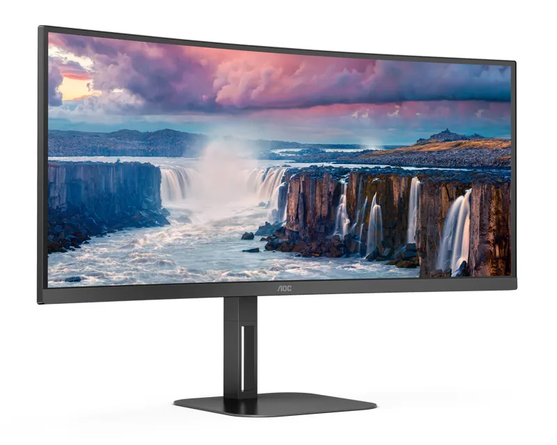 AOC 34 inča CU34V5C/BK UWQHD 3440x1440 100 Hz USB-C 65W zakrivljeni monitor Slika 4