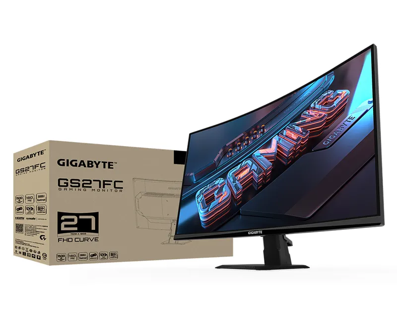 GIGABYTE 27 inča GS27FC FHD 1920x1080 180Hz zakrivljeni gaming monitor  Slika 8