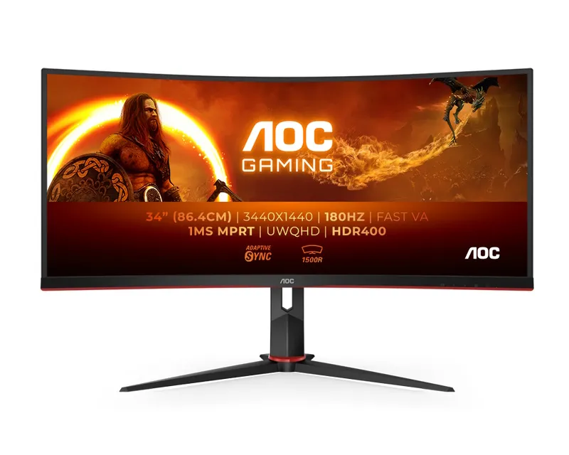 AOC 34 inča CU34G2XP/BK WQHD Gaming zakrivljeni monitor Slika 1