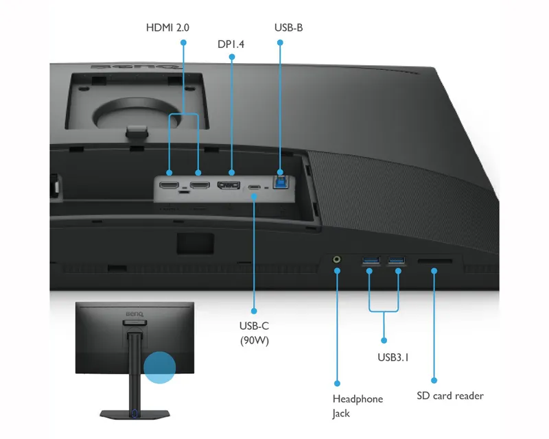 BENQ 27 inča SW272U UHD 3840x2160 IPS USB-C 90W dizajnerski monitor Slika 7