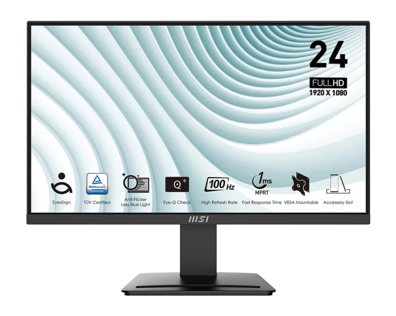MSI 23.8 inča PRO MP2412 FHD 1920x1080 100Hz business monitor Slika 2