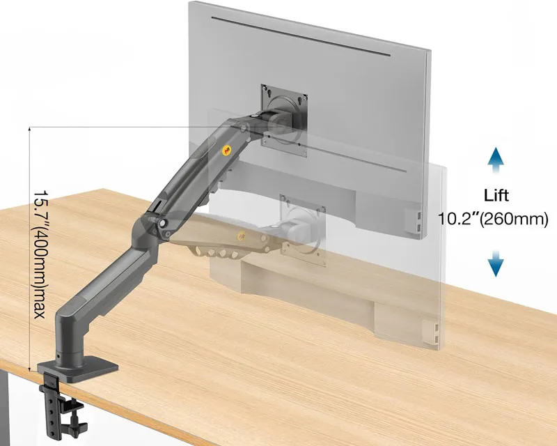 NORTH BAYOU F80 stoni nosač za monitor mat crni 17-30 inča  Slika 4