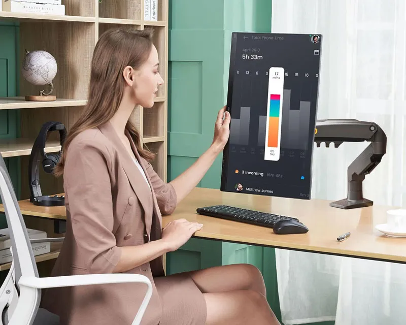 NORTH BAYOU F80 stoni nosač za monitor mat crni 17-30 inča  Slika 6