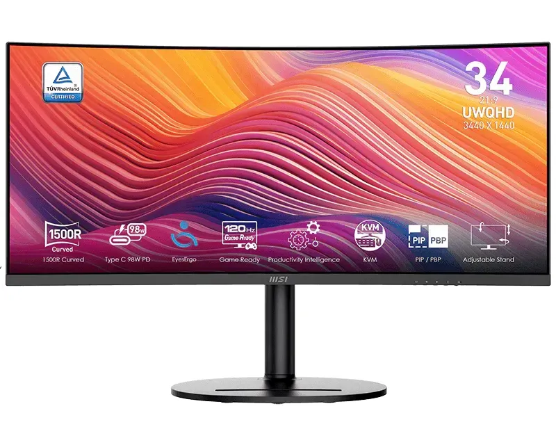MSI 34 inča MODERN MD342CQP UWQHD 3440x1440 120Hz FreeSync Premium zakrivljeni business monitor  Slika 1
