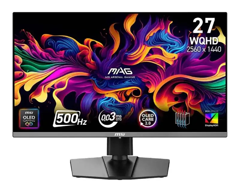 MSI 27 inča MAG 272QP QD-OLED X50 WQHD 2560x1440 500Hz FreeSync Premium Pro gaming monitor Slika 2