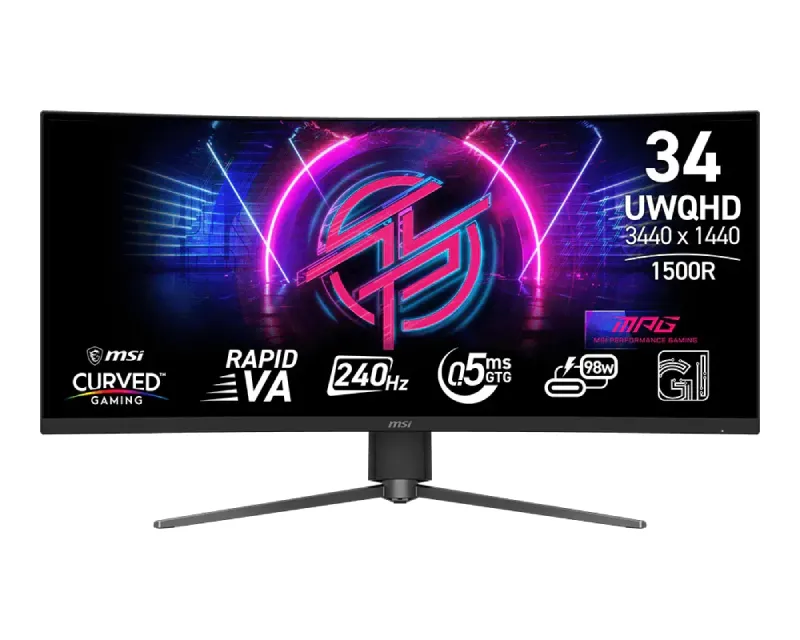 MSI 34 inča MPG 346CQRF X24 UWQHD 3440x1440 VA 240 Hz zakrivljeni gaming monitor  Slika 2