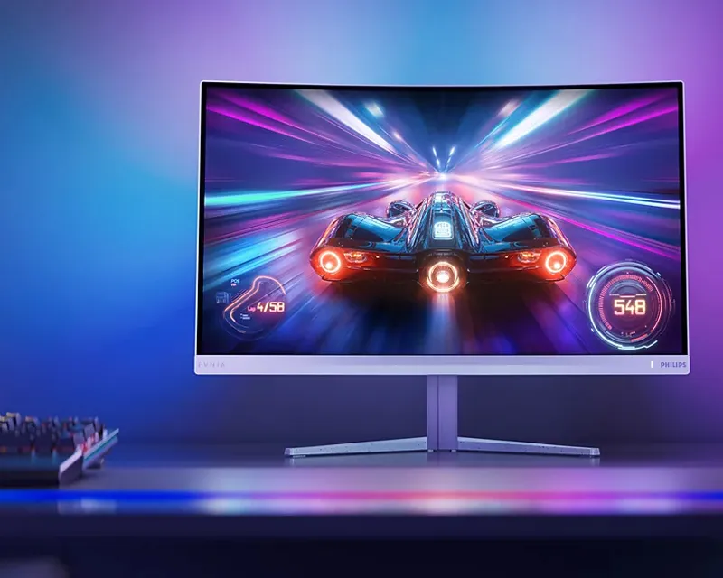 PHILIPS_ 27 inča Evnia 27M2C5201L/00 FHD 1920x1080 Fast VA 180Hz Ambiglow zakrivljeni Gaming monitor beli Slika 7